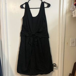 Kate Spade Black Midi Dress with Bow Detail